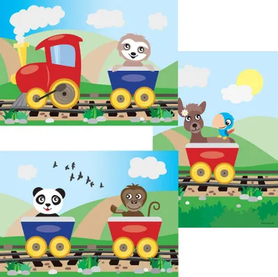 Produktbild von PRICARO Poster "Abenteuerreise", A4, 3er Set