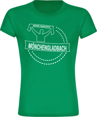 Produktbild von multifanshop Damen T-Shirt - Mönchengladbach - Meine Fankurve, grün, Größe XL