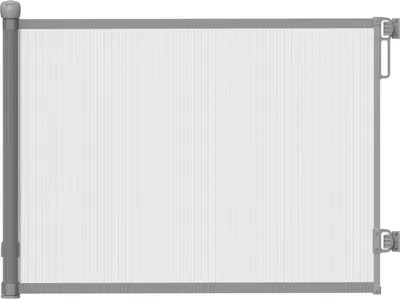 Image de HiPet Retractable Stairgate / Safety Gate - Barrière pour chien / animal - jusqu'à 120 cm - Gris