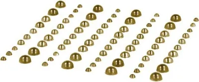 Produktbild von 160 hellgoldene Klebeperlen, 2 Sets, verschiedene Größen, Ø 0,3-0,7 cm