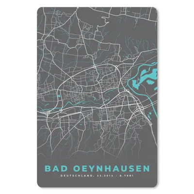 Produktbild von MuchoWow® Mauspad Mousepad Deutschland - Blau - Bad Oeynhausen - Stadtplan - Karte 40x60 cm - Mousepads - Maus Mat - Pad - Mausunterlage - Schreibtisch Accesoire