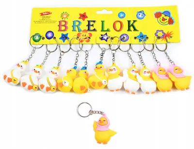 Produktbild von Midex Gummi-Entchen Schlüsselanhänger Set 12 Stück