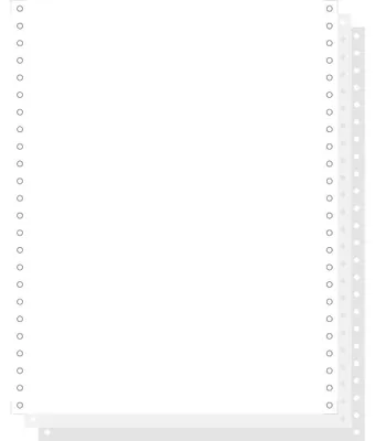 Endlospapier selbstkopierend, 240 mm x 12", 3 Lagen, 1000 Blatt, Weiß
