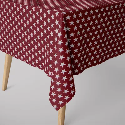 Produktbild von SCHÖNER LEBEN. Tischdecke Sterne rot weiß eckig in div.n Größen Größe 90x90cm
