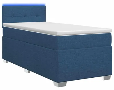 Image de Lit avec sommier à lattes, matelas et éclairage LED bleu, dimensions 90 x 190 cm
