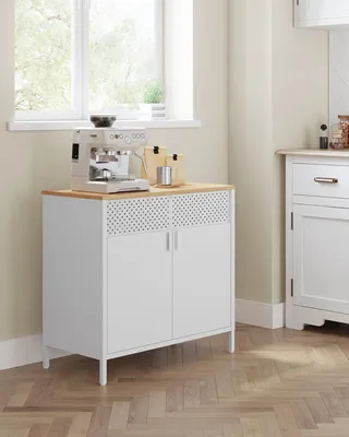 Image de Armoire - Commode - Armoire de classement - Armoire de bureau - Rangement - 80 cm x 40 cm x 76 cm - Blanc