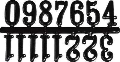 Produktbild von Ziffern für Uhren, 20mm, schwarz, selbstklebend