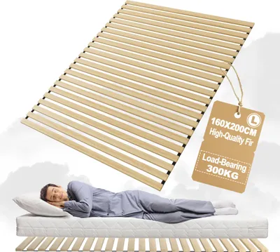 Obrázek produktu pro Prémiový rolovací rošt XMTECH pro vaše lůžko - roštový rám s nosností až 300 kg pro klidný spánek (160 x 200 cm)