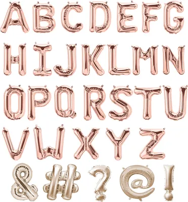 Produktbild von Folienballon Zeichen und &, rosegold, ca. 40 cm, für Luftbefüllung
