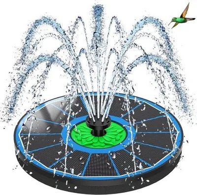 Produktbild von Solar Springbrunnen für Outdoor 2025 Neue 3,5W Solarglas Teichpumpe mit 8 Sprühgeräten & 4 festen Röhren, schwimmende Brunnenpumpe für Gartenteich oder Stausee, geeignet als Vogelbad
