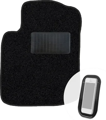 Produktbild von moto-MOLTICO Fahrer Fußmatte Auto Velours Fahrerseite Autoteppiche Schwarz Fahrermatte 1-teilig passend für Citroen C2 2003-2009