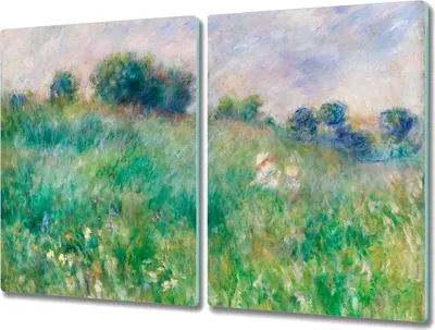 Produktbild von Coloray Hackbrett Küchenbrett Kochplattenabdeckung Schneidebrett Herdabdeckplatte 2x40x52 cm - Waldwiese Himmel
