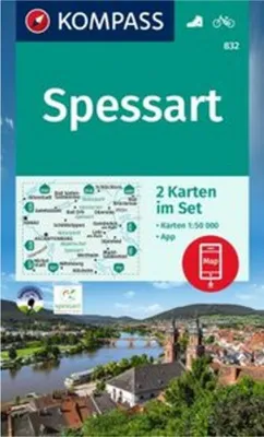 Produktbild von KOMPASS Wanderkarten-Set 832 Spessart (2 Karten) 1:50.000