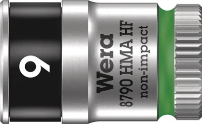 Obrázok produktu pre Wera 05003724001, Pätica, 1/4", Metrický, 1 hlava/hlavy, 9 mm, Chrómovo-vanádová oceľ