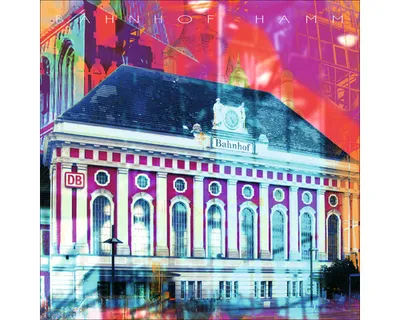 Produktbild von Glasbild Hamm Bahnhof 50x50 cm