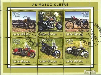 Produktbild von Briefmarken Guinea-Bissau 2001 Mi 1761-1766 Kleinbogen gestempelt Transport- und Verkehrsmittel