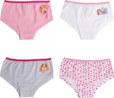 Produktbild von Paw Patrol - Unterhose für Mädchen Kinder Panty Slip Unterwäsche Mehrfarbig Bunt (4er Pack) 98-104