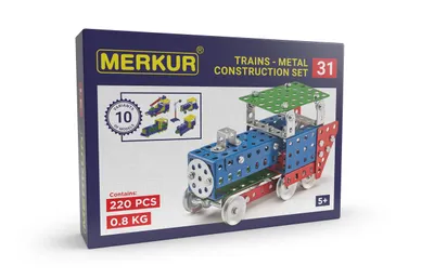 Obrázek produktu pro Merkur 031 Železniční modely, 220 dílů, 10 modelů