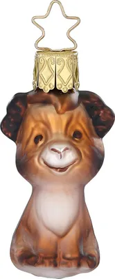 Produktbild von Christbaumschmuck Rentier 6cm Glas Figur Braun