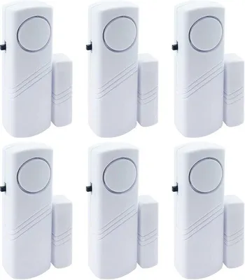 Produktbild von 6-teilige Tür- und Fenster-Sicherheitssystem - Drahtloses Einbruchschutz - Einbruch in das Haus - Magnetisch bedient - 100 dB - Sicherheit für die Eingangsbereiche