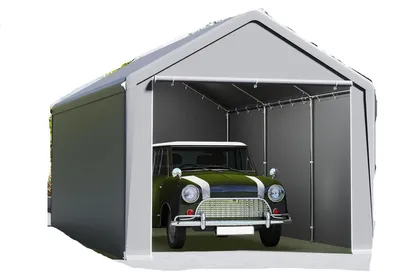 Produktbild von Zeltgarage - Carport - Lagerzelt - Schuppenzelt - Überdachung - 3 x 6 Meter - Robuster Stahlrahmen
