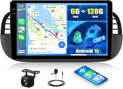 Productafbeelding van Android 15 Autoradio – Multimedia Speler – Navigatiesysteem – Touchscreen Radio – 9 Inch HD Scherm