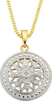 Produktbild von Diamonds by Ellen K. Halskette Silber 925 vergoldet mit 5x Diamant zus. 0,05ct.