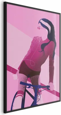 Produktbild von Posterpapier Poster - Woman on a Bicycle 21x30 cm Menschen h-A-0147-ao-a