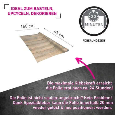 Produktbild von Klebefolie Holz rustikal - 45x150cm