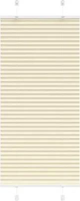 Image de Store plissé crème 55x100 cm largeur du tissu 54,4 cm polyester
