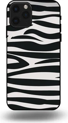 Produktbild von Smartphonica Handyhülle passend für iPhone 11 Pro mit Zebradruck - TPU Rückseitenhülle mit Zebradruck Design - Schwarz Weiß