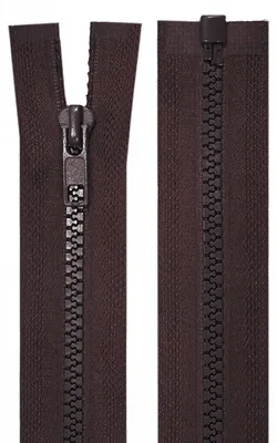 1 Reißverschluss Profil 5mm 70 cm teilbar, Autolock, schokobraun