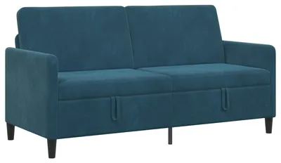 Zdjęcie produktu dla Sofa z schowkiem vidaXL, niebieska, 172 x 78 x 87 cm, poliester