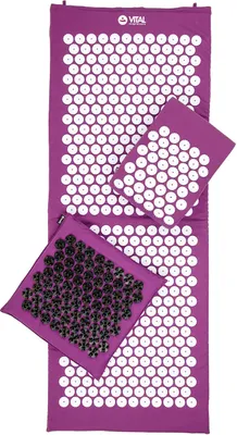 Produktbild von VITAL Akupressurmatte XL Deluxe-Set SOFT aubergine