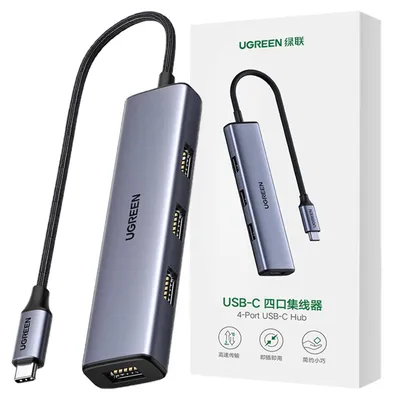 Produktbild von Ugreen Hub Verteiler Hub Usb Typ C - 4X Usb 3.2 Gen 1 Silber (Cm473 20841)