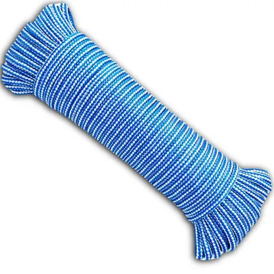 Waslijn geflochten Polypropylen Ø 4 mm blau 20 m