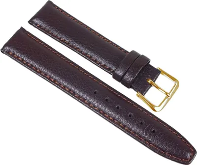 Produktbild von EULIT Oregon Uhrenarmband | Rindleder, gepolstert | dunkelbraun 23675G, Stegbreite:14mm