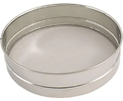 Produktbild von Professionelles Mehlsieb aus Edelstahl, Ø 31 cm, 1 mm Lochung, mit hohem Rand