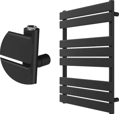Obrázek produktu pro Granitan | Koupelnový radiátor Oslo - 80x60 cm - Černý - Moderní design - Snadná instalace - Minimalistický