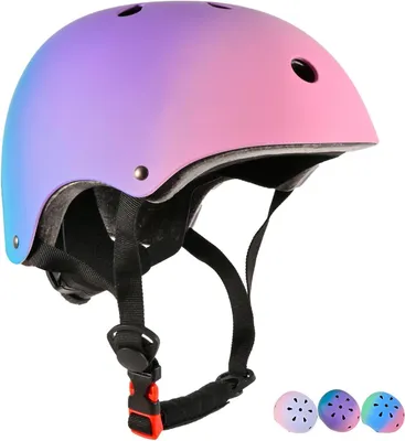 Immagine prodotto di Casco per bicicletta per bambini - Adatto a ragazzi e ragazze - Ideale per sport e giochi - Regolabile e traspirante - Taglia S/M - Colore sfumato
