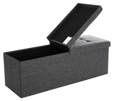 Immagine prodotto di Sgabello con coperchio incernierato OTTOMAN 110x38 cm, grigio scuro