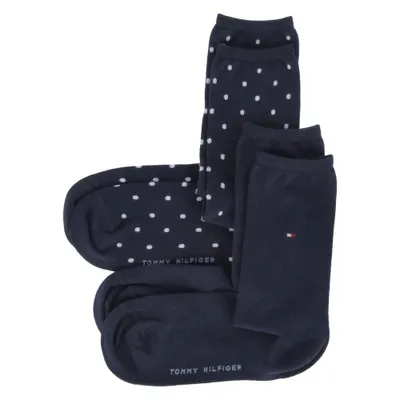 Produktbild von Tommy Hilfiger 2-Pack Polka Dot Socks, Dunkelblau, Erwachsener, Weiblich, Midnight blue, UK2-5, 2 Stück(e)