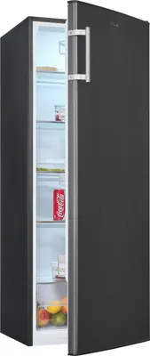 Produktbild von Exquisit Vollraumkühlschrank, 242 Liter, 5 Ablagen, LED-Beleuchtung, Temperaturregler, 55 cm Breite, KS5320-V-H-040E inoxlook-az