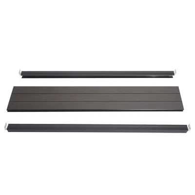 Produktbild von Abschluss-Set für WPC-Sichtschutz Savoie, Abschlussprofil Windschutz, WPC-Pfosten 90cm, anthrazit