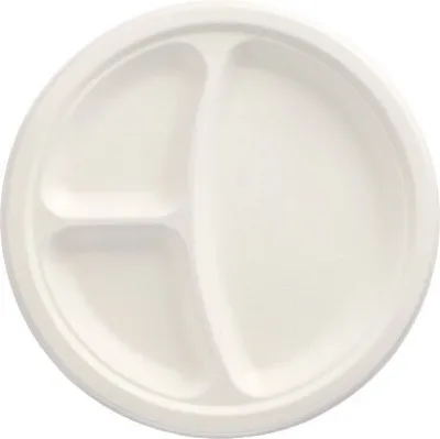 Produktbild von 7000 Teller, Zuckerrohr "pure" 3-geteilt Ø 23 cm · 2 cm weiss