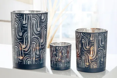 Produktbild von Gilde Glas Windlicht "Pomko" VE4 27245