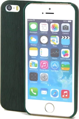Produktbild von Apple iPhone 7 TPU Handy Hülle Holz Optik Schutz Case Grün Cover