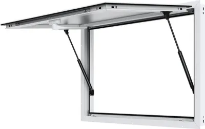 Zdjęcie produktu dla Okno do serwowania przekąsek Markiza do ciężarówek z żywnością - Markiza serwisowa 915x610 mm - Idealna do pojazdów gastronomicznych i straganów ulicznych