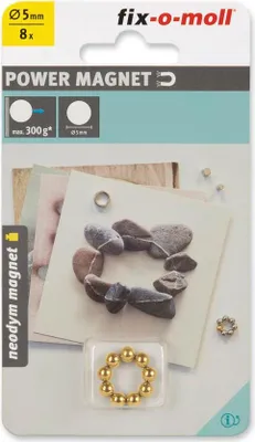 Produktbild von fix-o-moll Neodym Magnete Kugeln 5mm gold