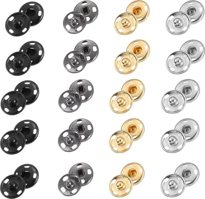 Produktbild von 20 Stück Druckknöpfe zum Aufnähen Metall Druckknopf 21mm Snap Kleidung Verschlüsse Nähen Druckknöpfe für Kleidung DIY Handtasche